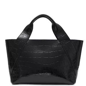 Anine Bing Maya Oversized Embossed Leather tote, strap and dust bag